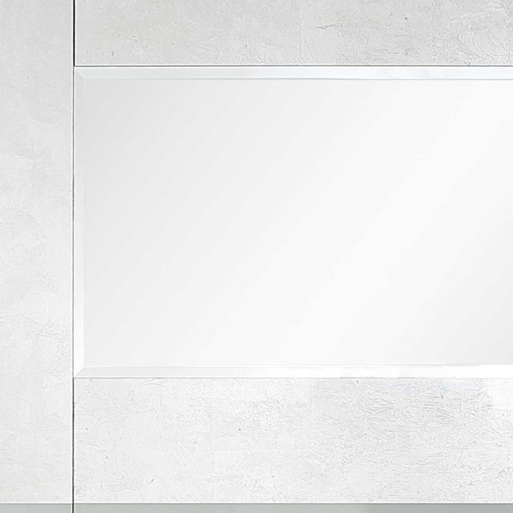 Black And Silver Mirrored Wood And Glass Console Table With Two Drawers By Homeroots | Console Tables | Modishstore - 8