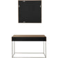Brown and Silver Wood Frame Console Table With Drawer By Homeroots | Console Tables | Modishstore - 7