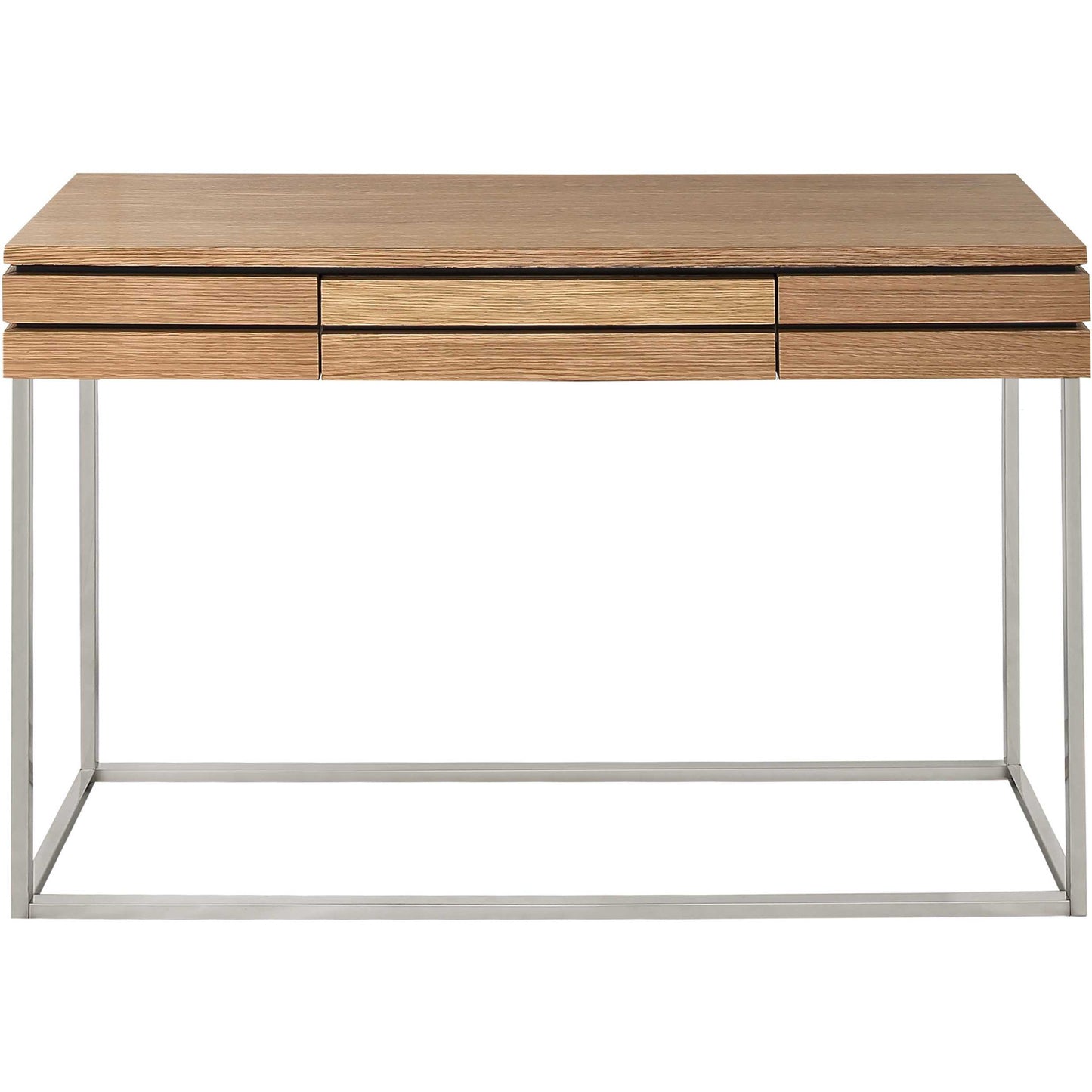 Brown and Silver Wood Frame Console Table With Drawer By Homeroots | Console Tables | Modishstore - 2