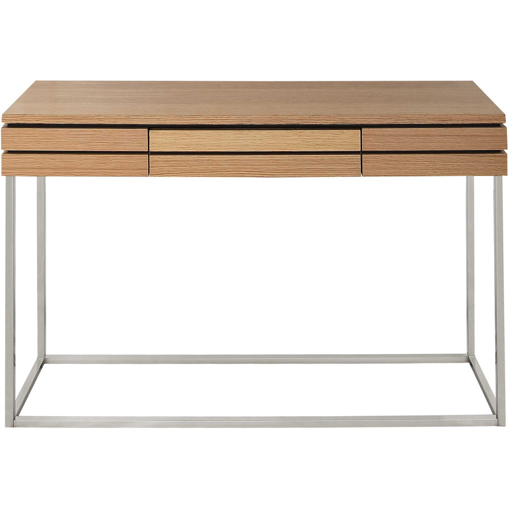 Brown and Silver Wood Frame Console Table With Drawer By Homeroots | Console Tables | Modishstore - 2