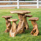 Teak Mushroom Bar High Table By Garden Age Supply