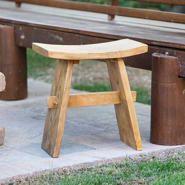 Habini Japanese Teak Stool By Garden Age Supply | Stools | Modishstore - 1