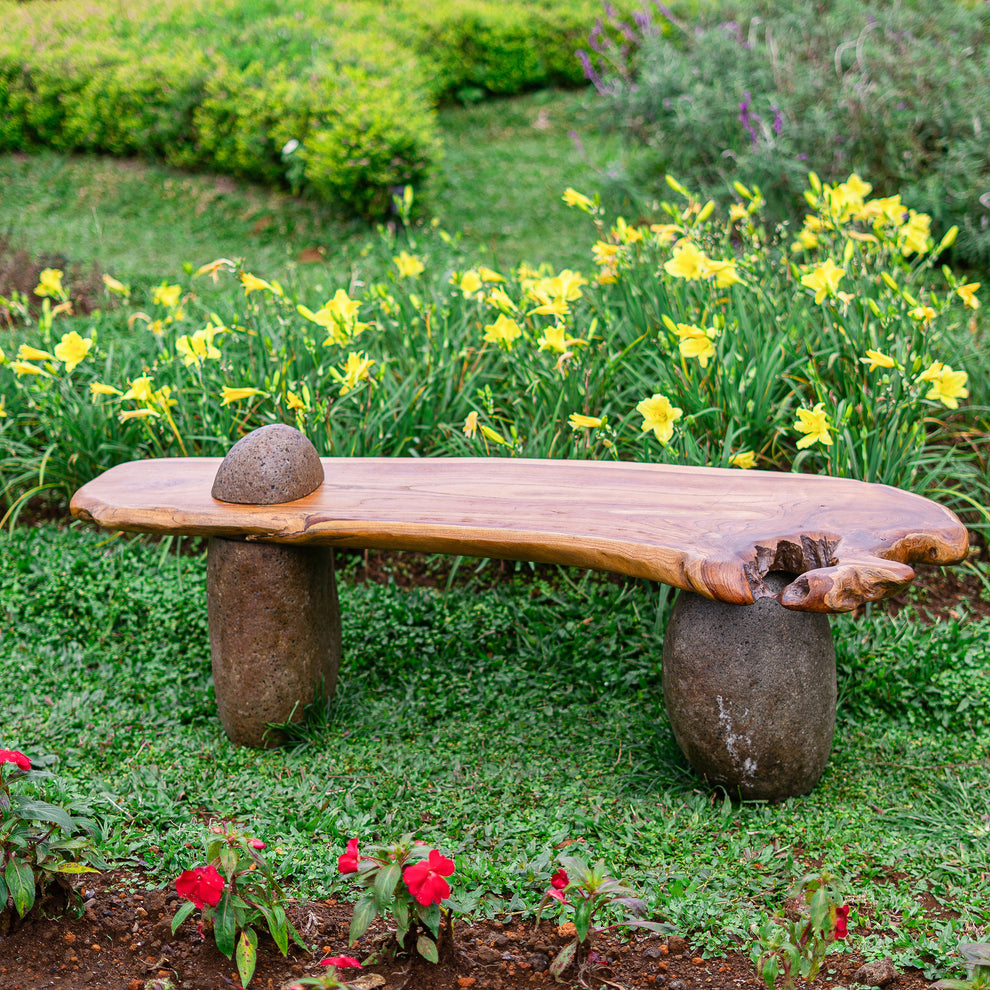 Teak Boulder Bench By Garden Age Supply | Benches | Modishstore - 3