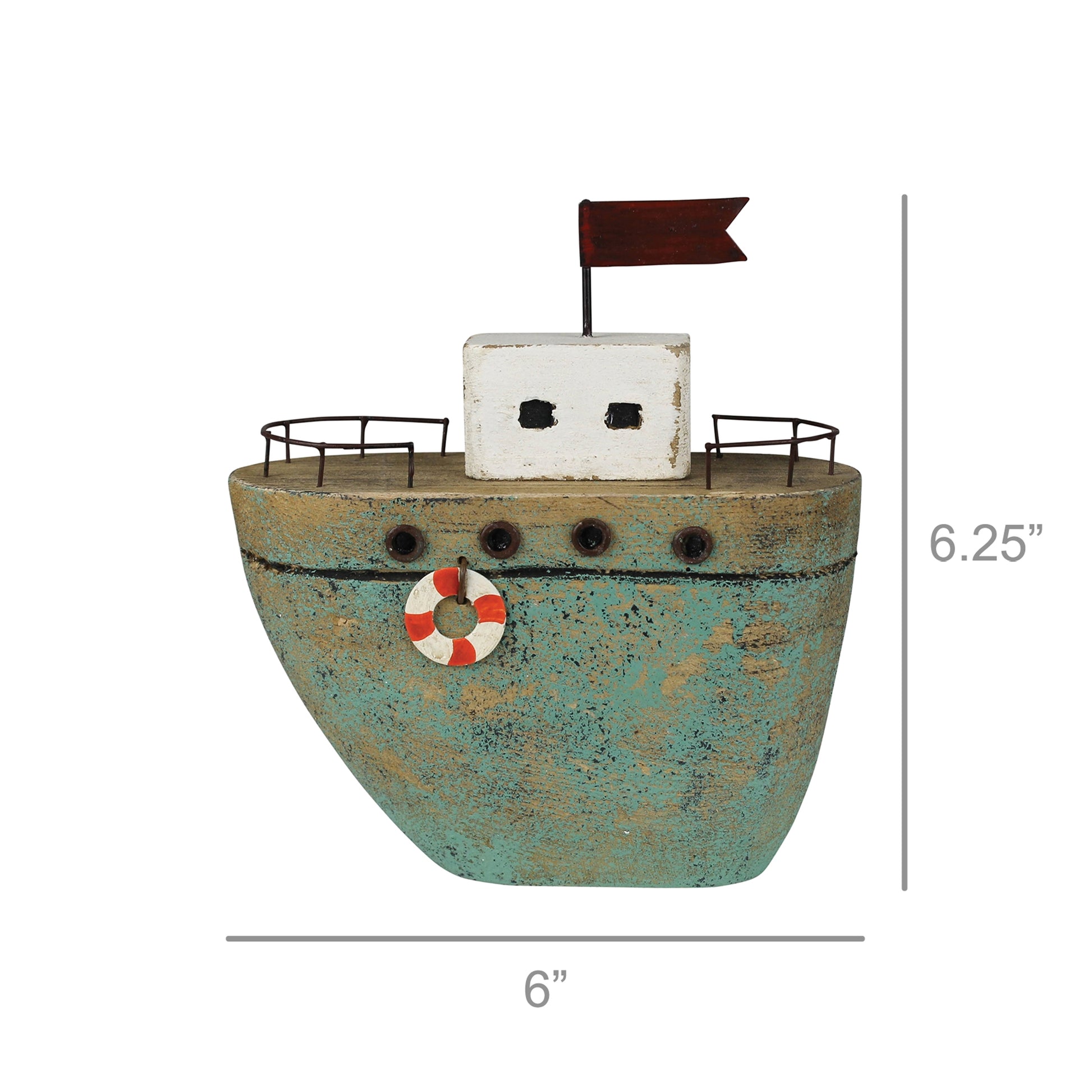 Tug Boat, Wood Set Of 4 By HomArt | Ornaments | Modishstore - 2