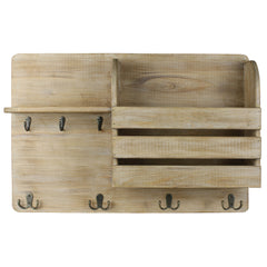 Quince Wall Shelf Organizer, Wood By HomArt