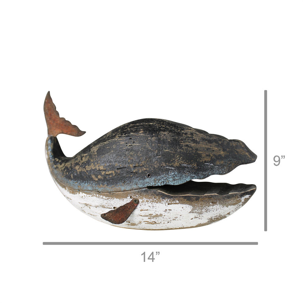 Humphrey Whale, Wood By HomArt | Ornaments | Modishstore - 2