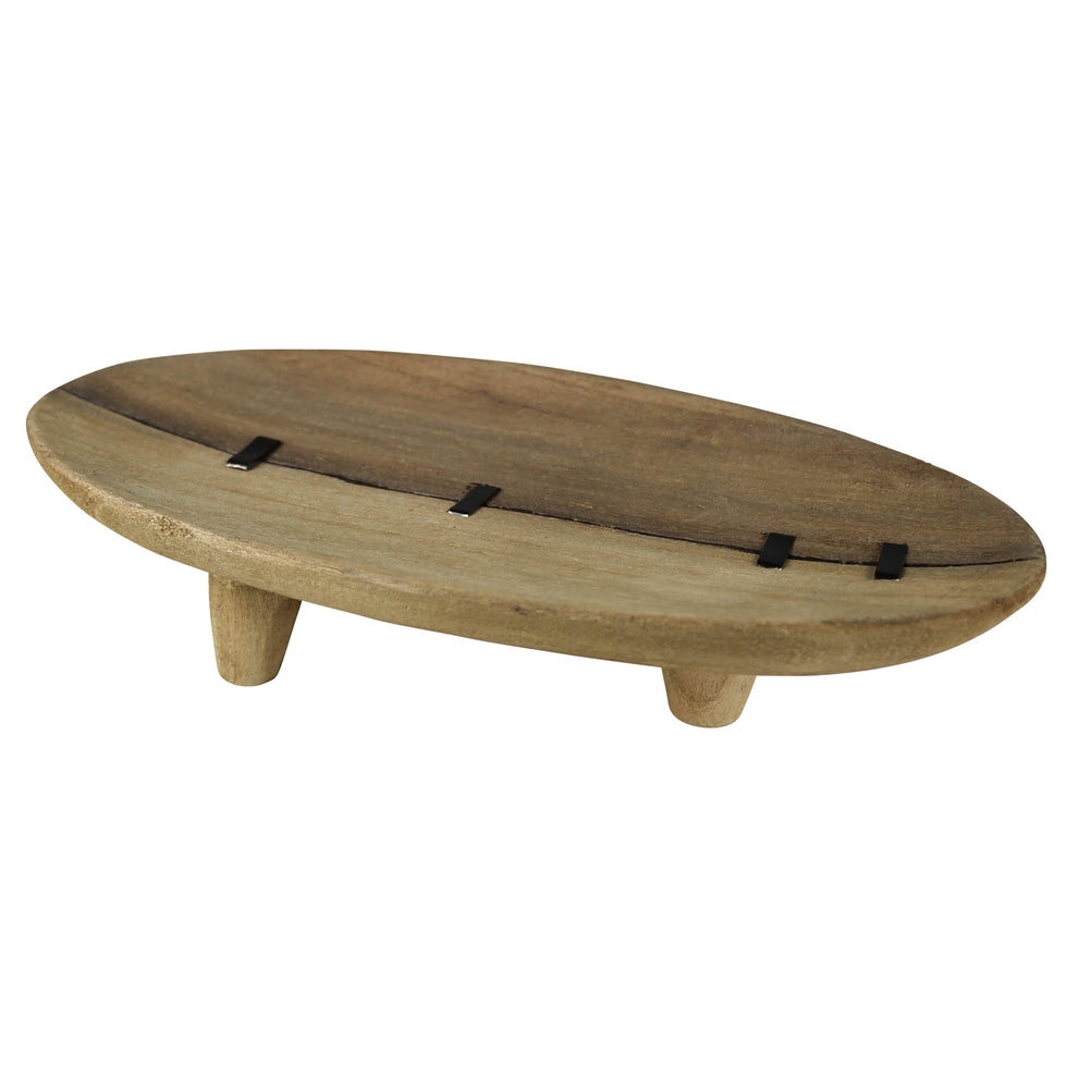 Thatched Wood Tray, Wood Set Of 4 By HomArt | Decorative Trays & Dishes | Modishstore - 4
