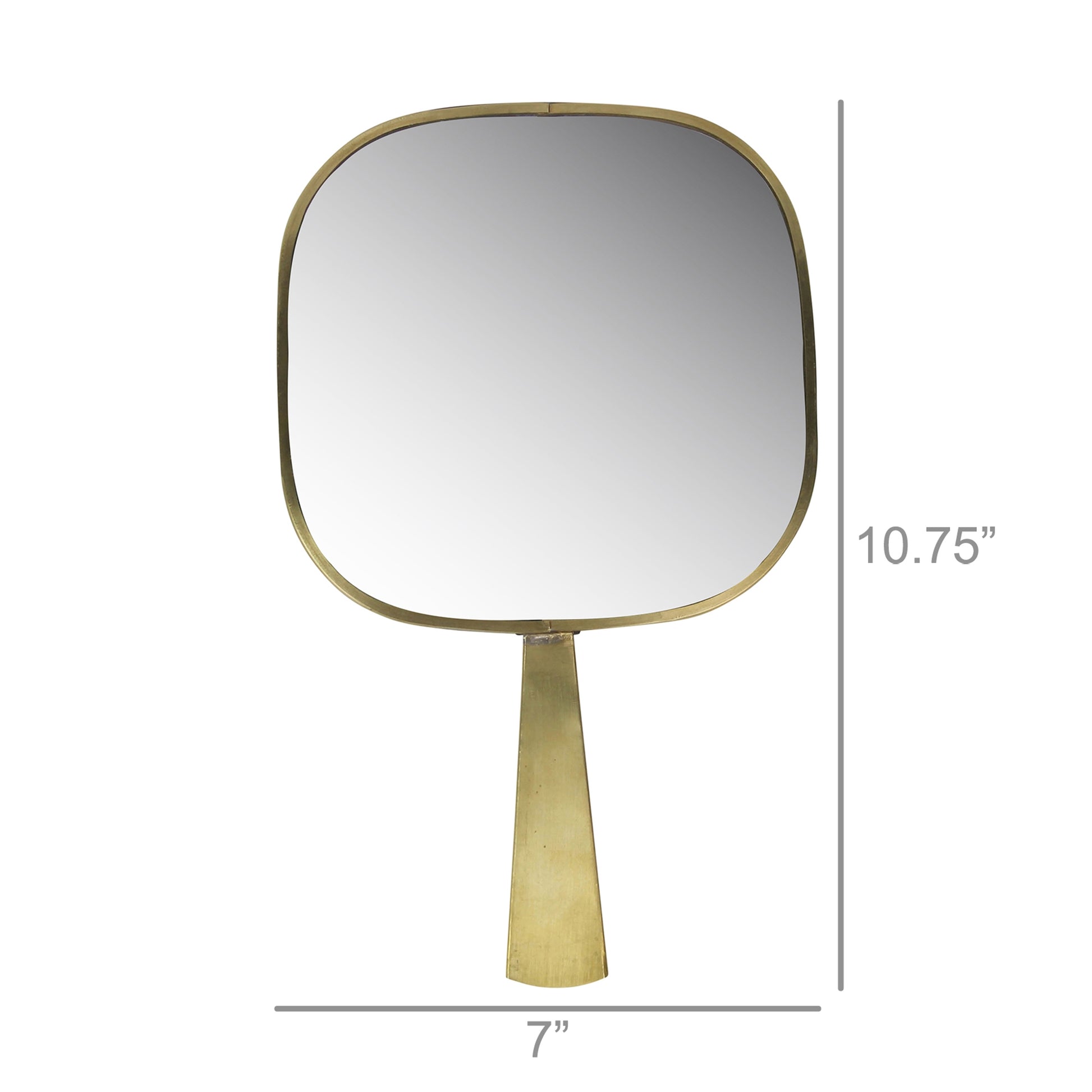 Monroe Hand Mirror, Brass By HomArt | Mirrors | Modishstore - 2