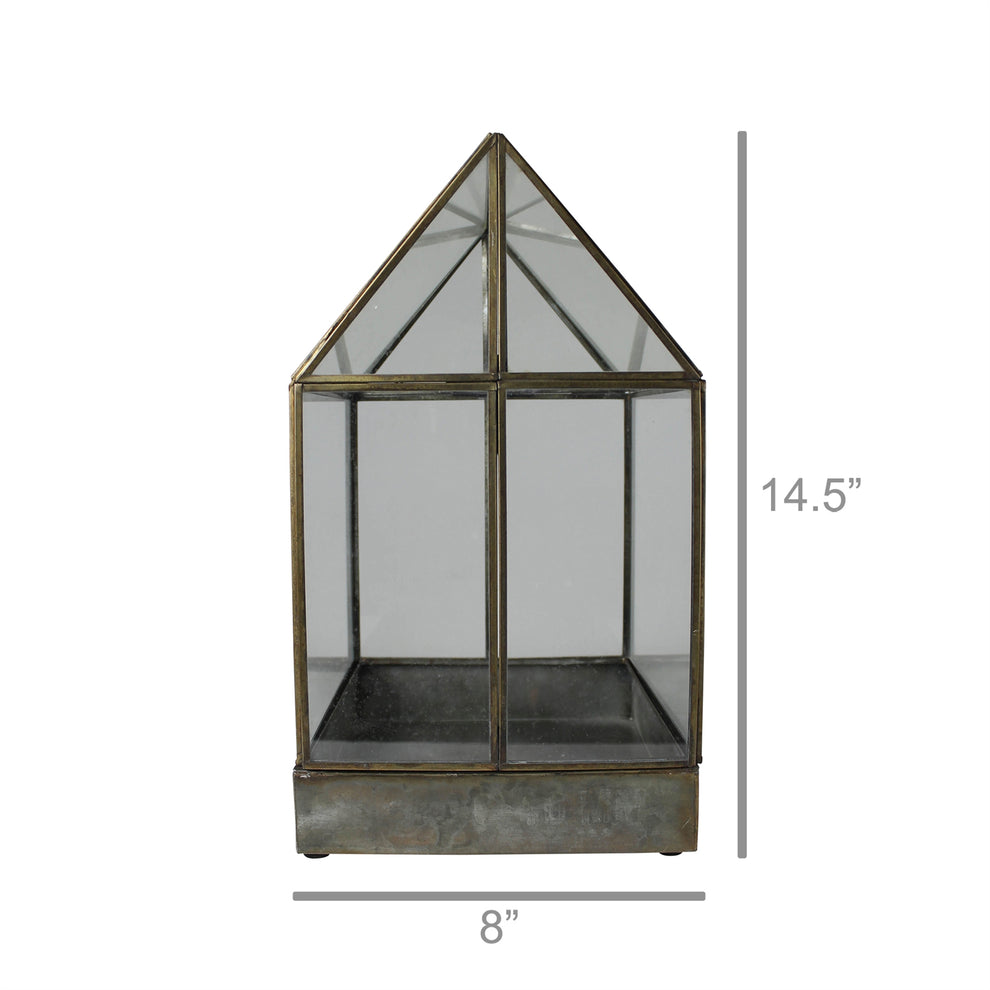 Pike Terrarium, Leaded Glass - Large Set Of 4 By HomArt | Planters, Troughs & Cachepots | Modishstore - 4