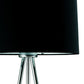 Silver Tripod Floor Lamp With Black Fabric Drum Shade By Homeroots | Floor Lamps | Modishstore - 5