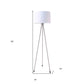White Tripod Floor Lamp With White Drum Shade By Homeroots | Floor Lamps | Modishstore - 6