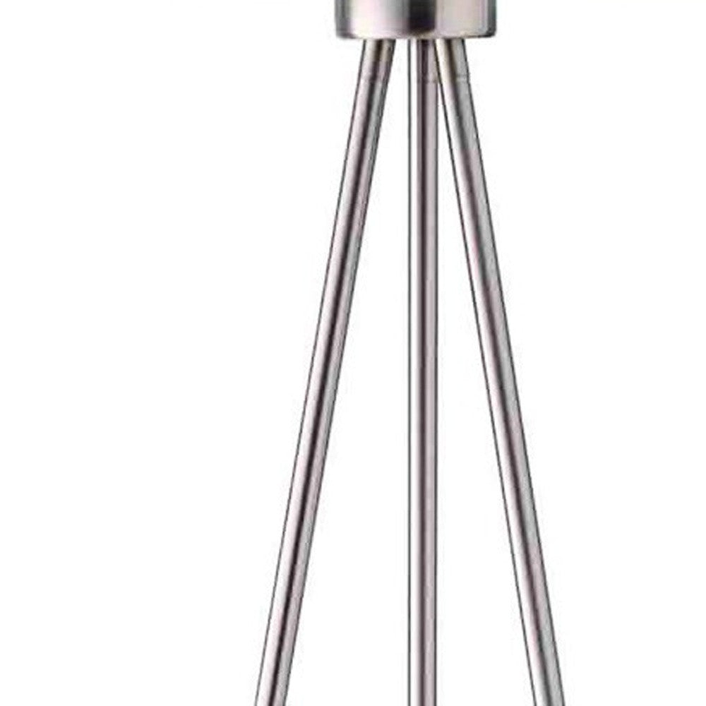 White Tripod Floor Lamp With White Drum Shade By Homeroots | Floor Lamps | Modishstore - 5