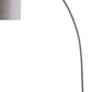 Beige And Antique Gold Arched Floor Lamp With Gray Drum Shade By Homeroots | Floor Lamps | Modishstore - 4