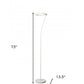 White LED Torchiere Floor Lamp With White By Homeroots | Floor Lamps | Modishstore - 7