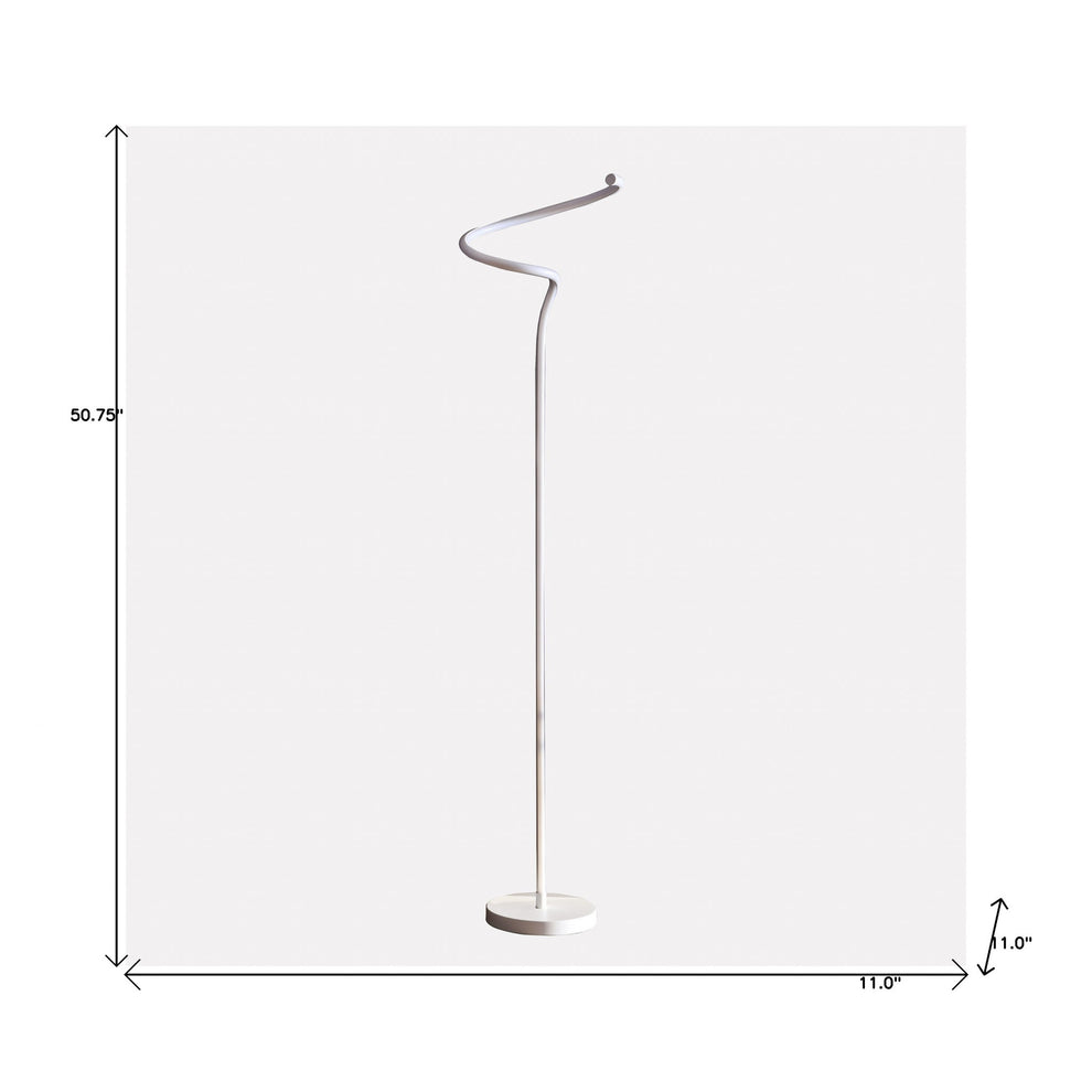 White LED Novelty Floor Lamp With White By Homeroots | Floor Lamps | Modishstore - 6