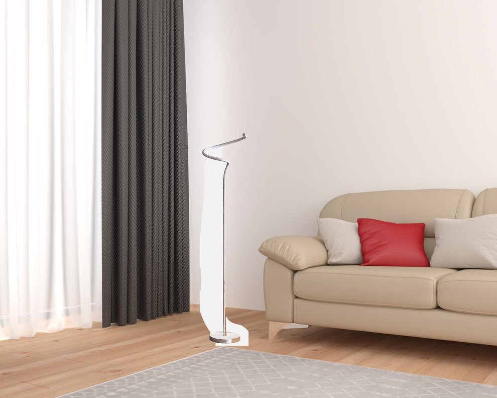 White LED Novelty Floor Lamp With White By Homeroots | Floor Lamps | Modishstore - 7