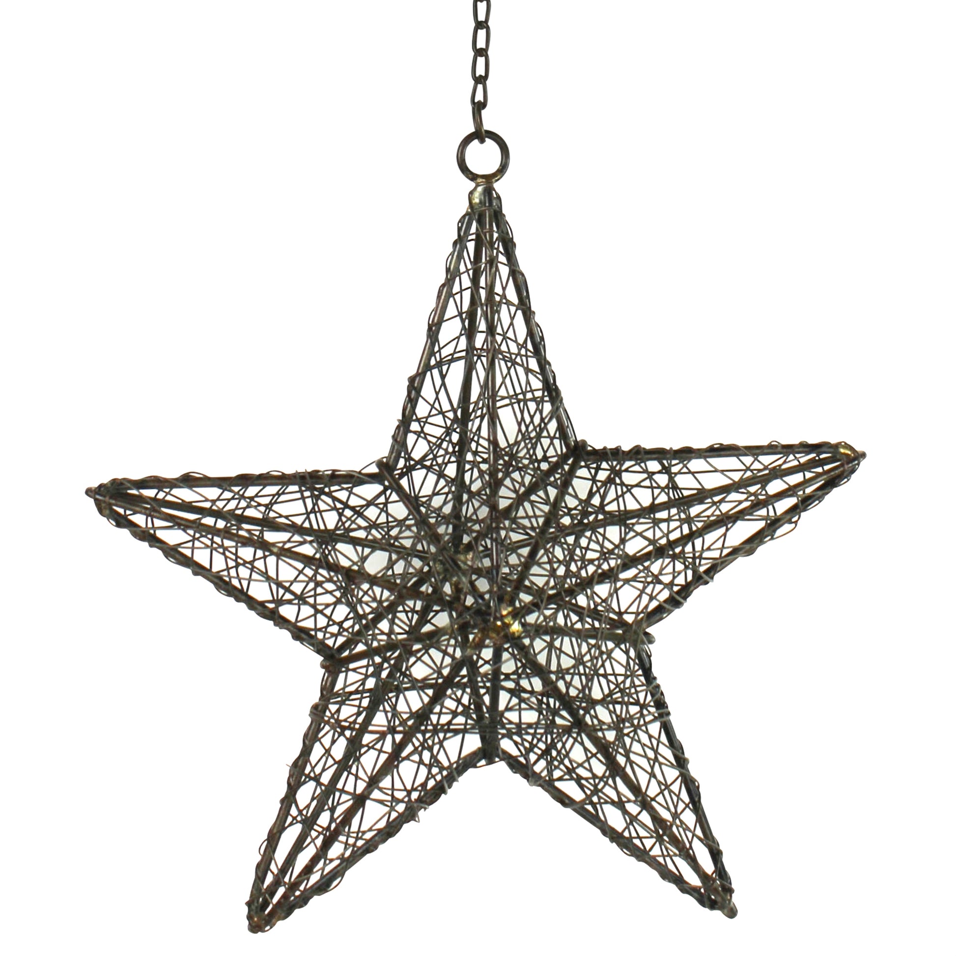 Wire Star - Medium, Rust Set Of 4 By HomArt | Ornaments | Modishstore