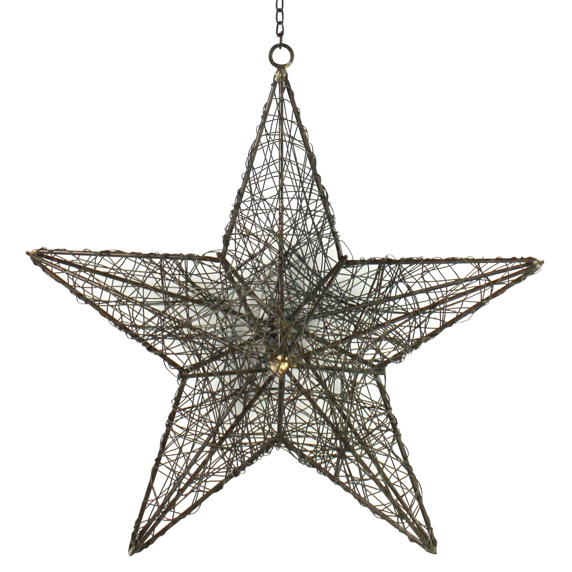 Wire Star - Medium, Rust Set Of 4 By HomArt | Ornaments | Modishstore - 4
