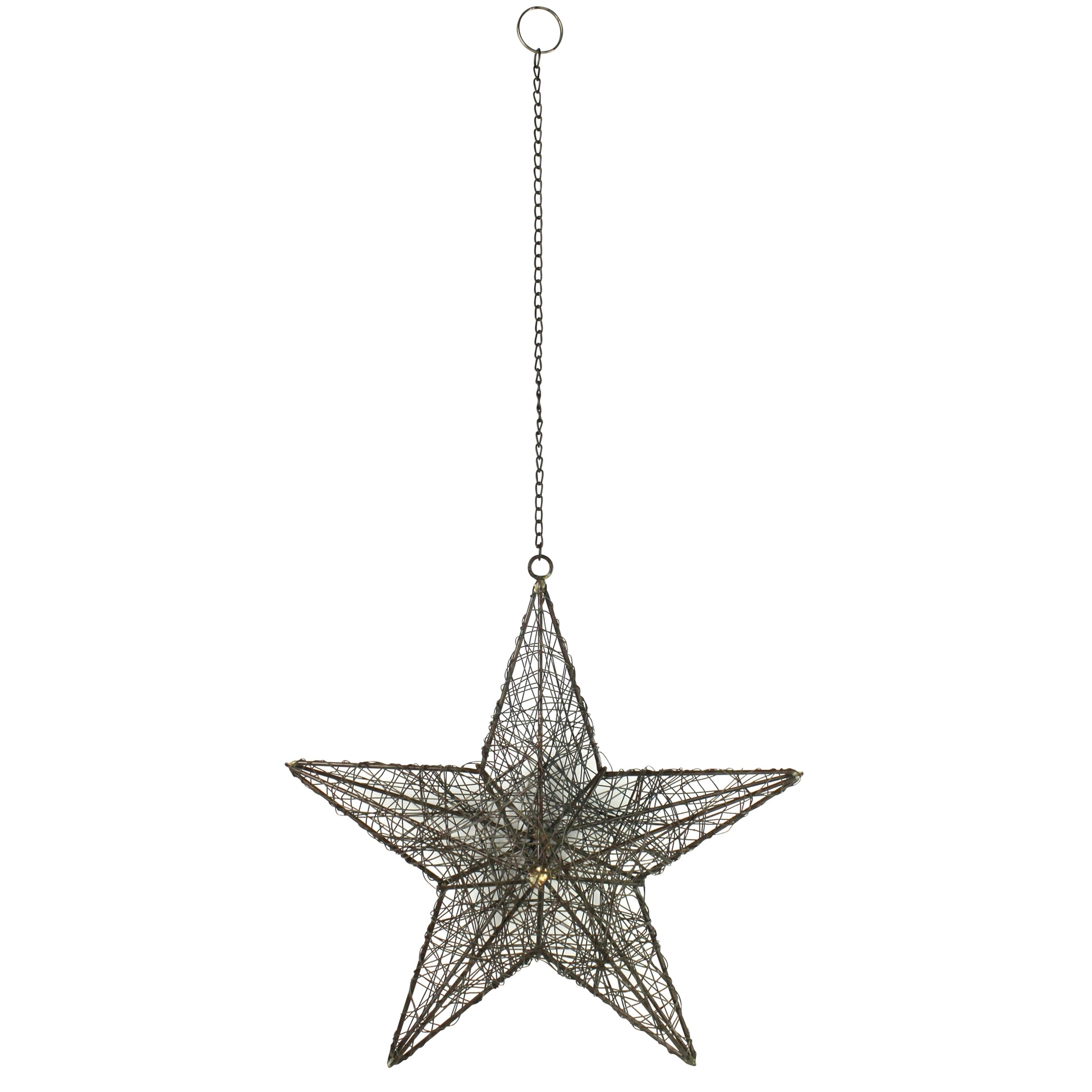 Wire Star - Medium, Rust Set Of 4 By HomArt | Ornaments | Modishstore - 5