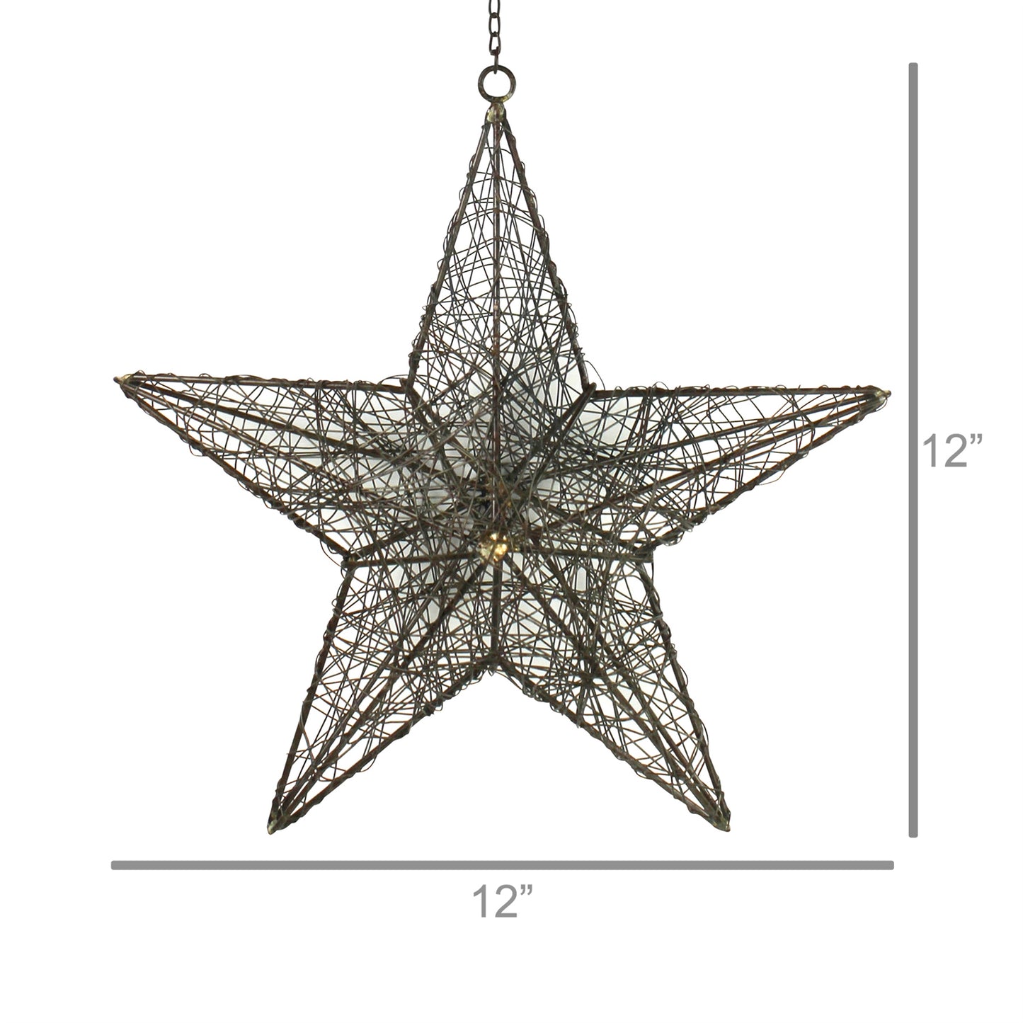 Wire Star - Medium, Rust Set Of 4 By HomArt | Ornaments | Modishstore - 6
