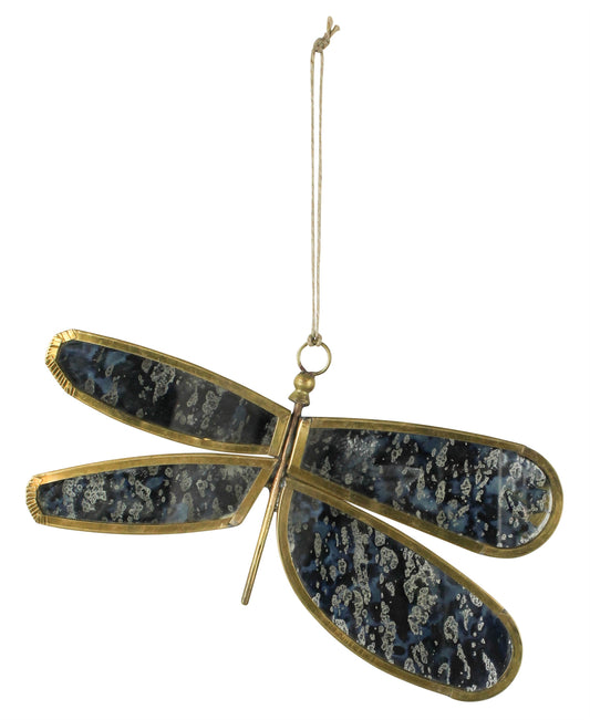 Dragonfly, Leaded Glass Set Of 4 By HomArt | Ornaments | Modishstore