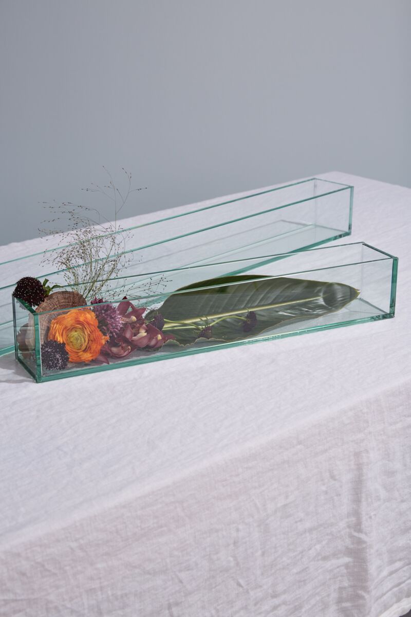 Glass Plate Planter 24"x 4"x 4" By Accent Decor | Planters, Troughs & Cachepots | Modishstore - 2