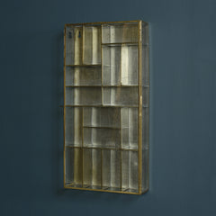 Monroe Divided Wall Case - Brass By HomArt