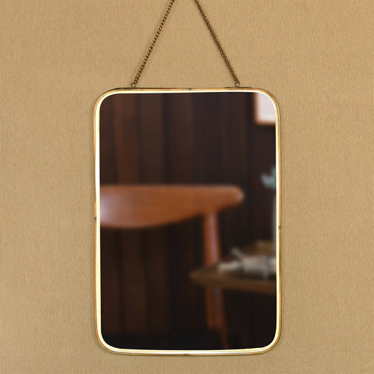 Estelle Mirror, Brass - Vertical Rectangle By HomArt | Mirrors | Modishstore