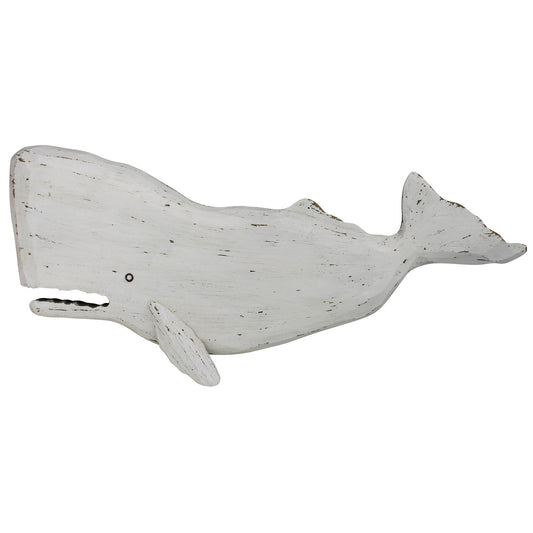 Melville Sperm Whale, Wood, White By HomArt | Ornaments | Modishstore