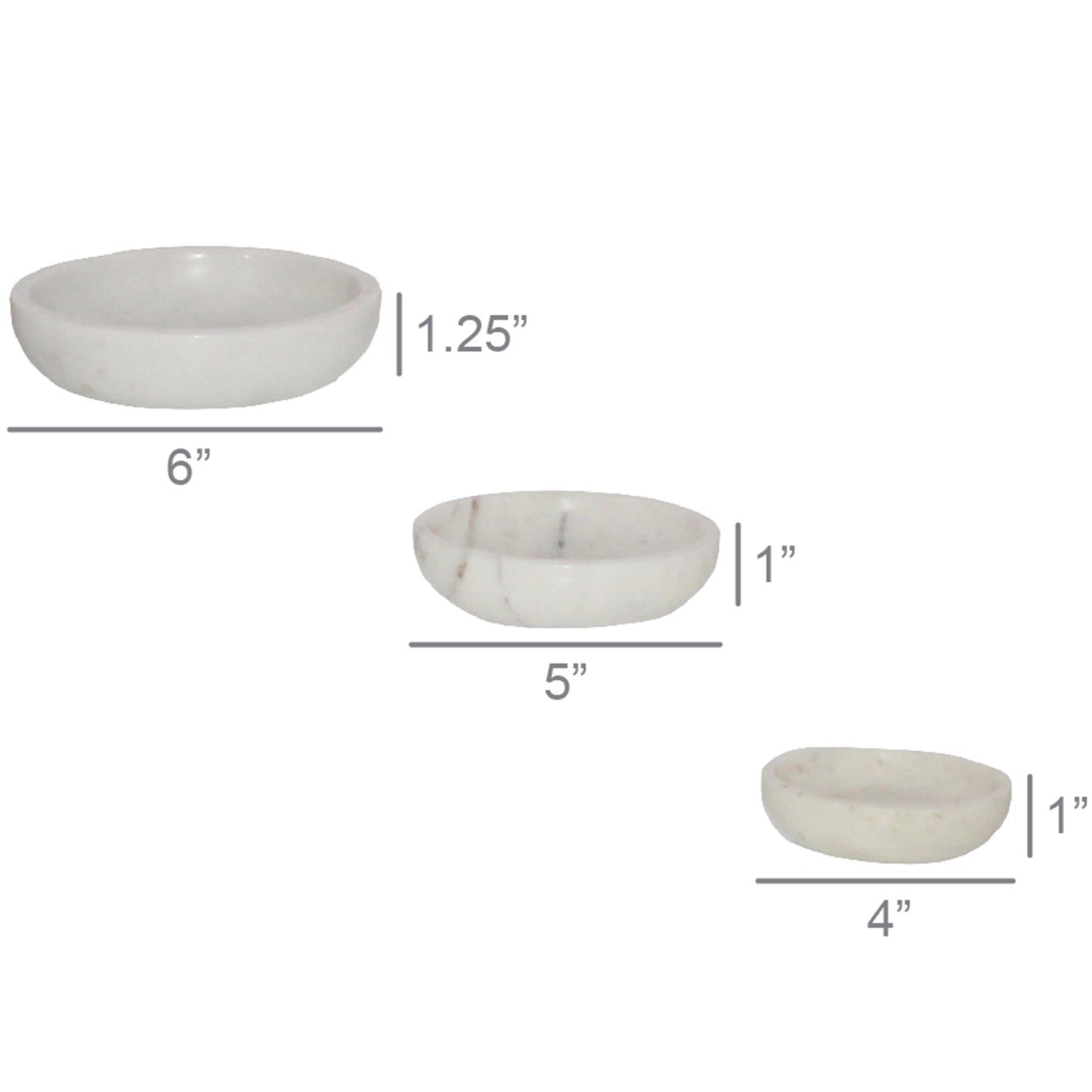 Mercer Marble Bowls, Set of 6 By HomArt | Decorative Bowls | Modishstore - 2