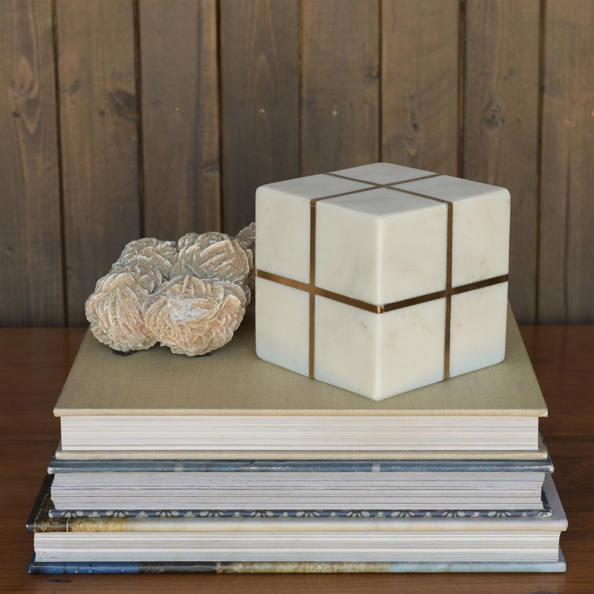 Aperture Cube, Brass & Marble By HomArt | Ornaments | Modishstore - 5