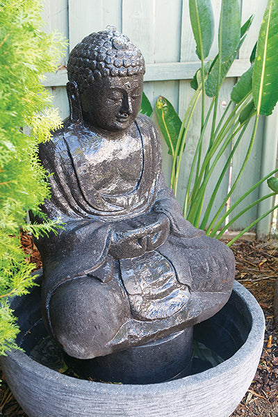 Large Sitting Buddha Water Fountain By Garden Age Supply | Sculptures | Modishstore - 2