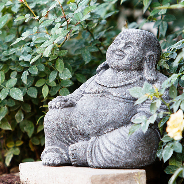 Small Laughing Buddha Set of 2 By Garden Age Supply | Sculptures | Modishstore - 1