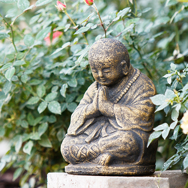 Small Shaolin Monk Set of 4 By Garden Age Supply | Sculptures | Modishstore - 1