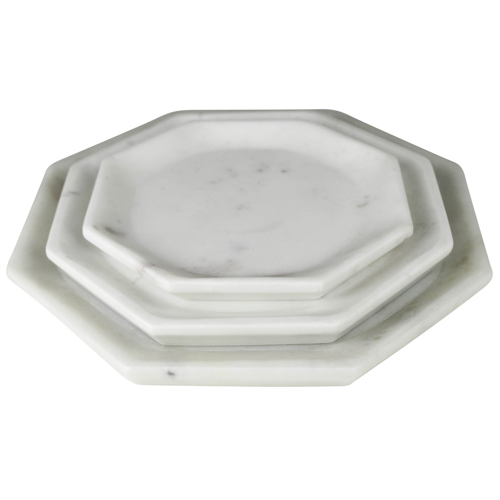 Essex Octagon Plate, Marble - Small Set Of 4 By HomArt | Kitchen Accessories | Modishstore - 2