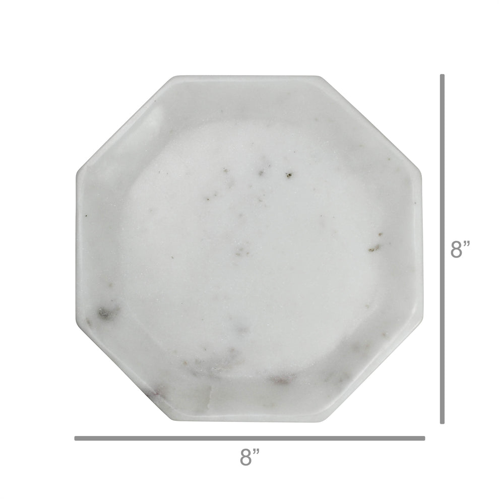 Essex Octagon Plate, Marble - Small Set Of 4 By HomArt | Kitchen Accessories | Modishstore - 4