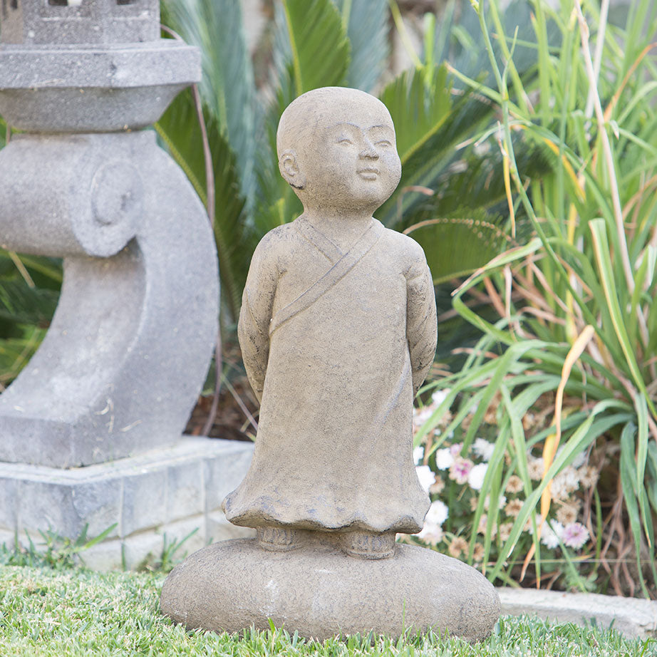 Walking Shaolin Monk Set of 2 By Garden Age Supply | Sculptures | Modishstore - 3