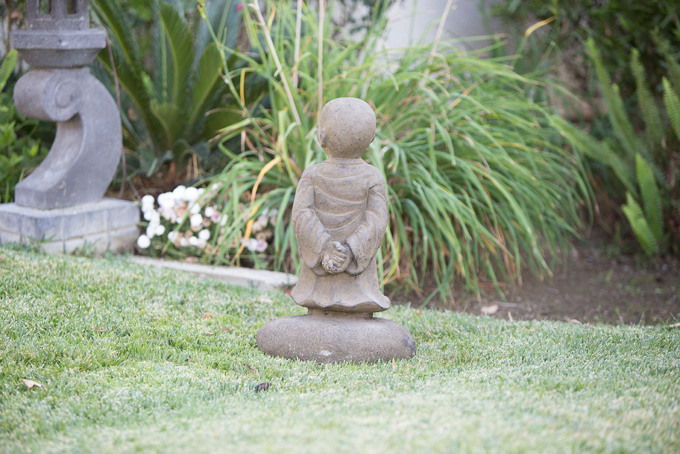 Walking Shaolin Monk Set of 2 By Garden Age Supply | Sculptures | Modishstore - 1