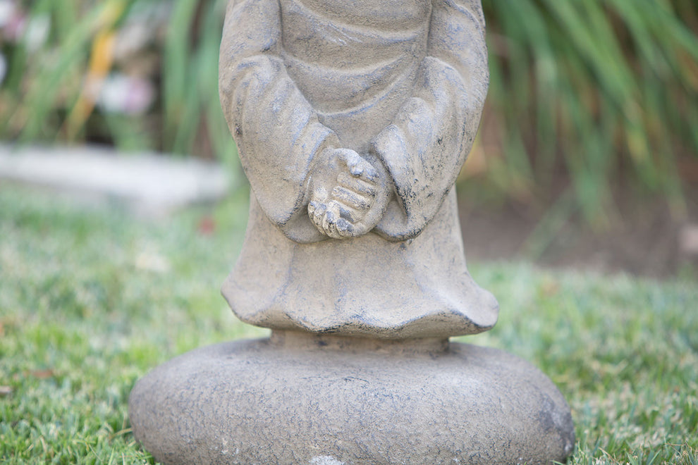 Walking Shaolin Monk Set of 2 By Garden Age Supply | Sculptures | Modishstore - 2