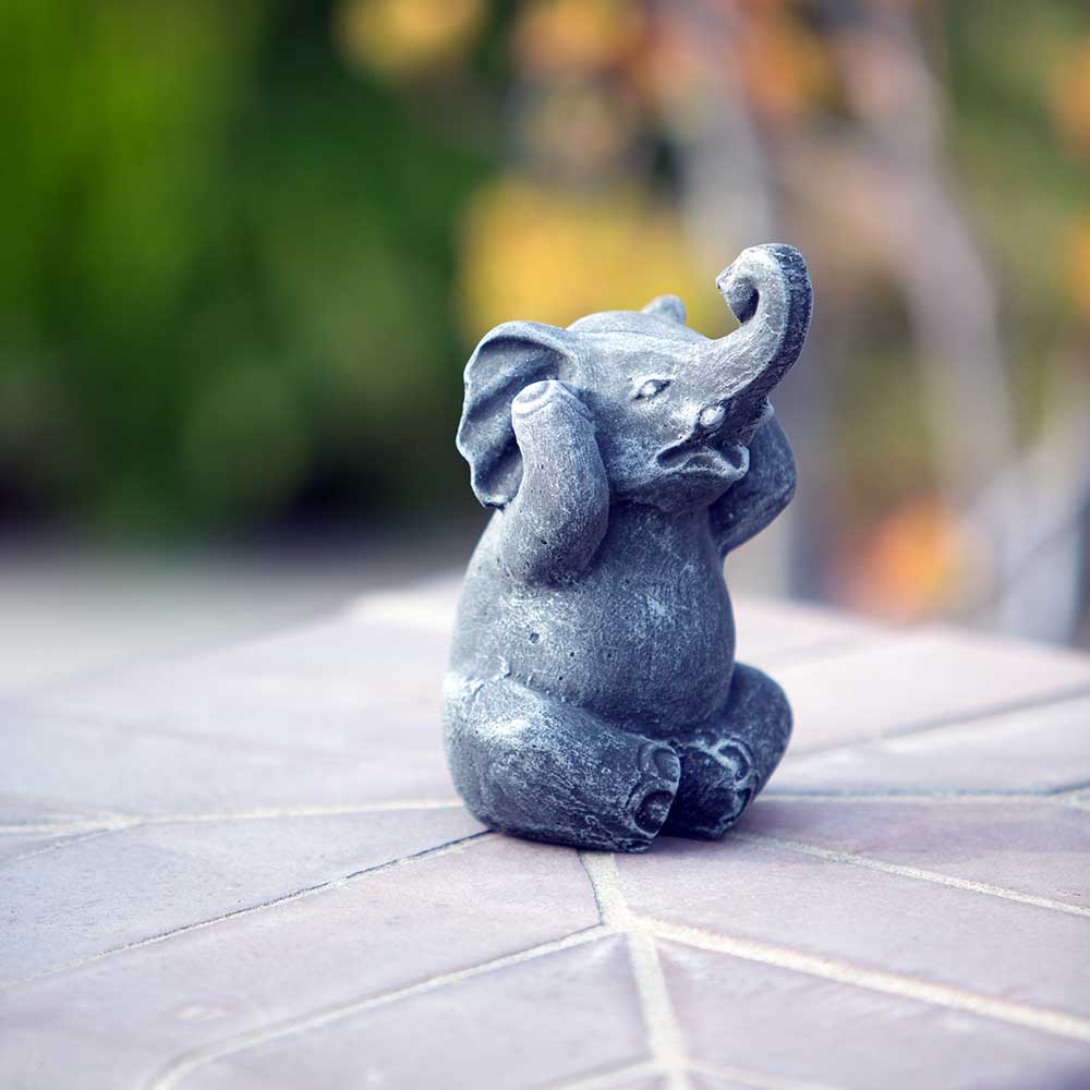 Baby Elephant Set of 4 By Garden Age Supply | Sculptures | Modishstore - 1