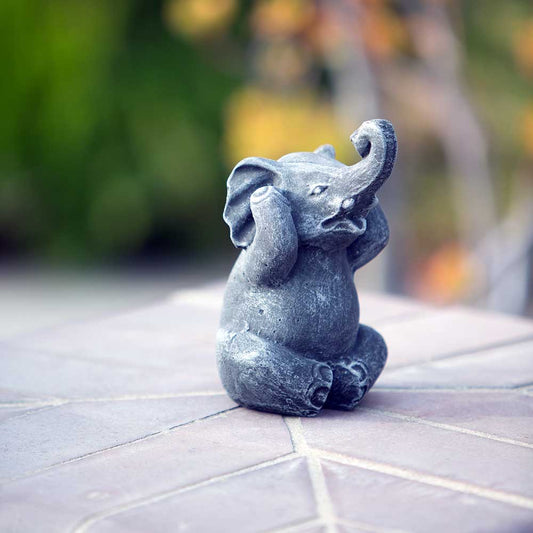 Baby Elephant Set of 4 By Garden Age Supply | Sculptures | Modishstore - 1