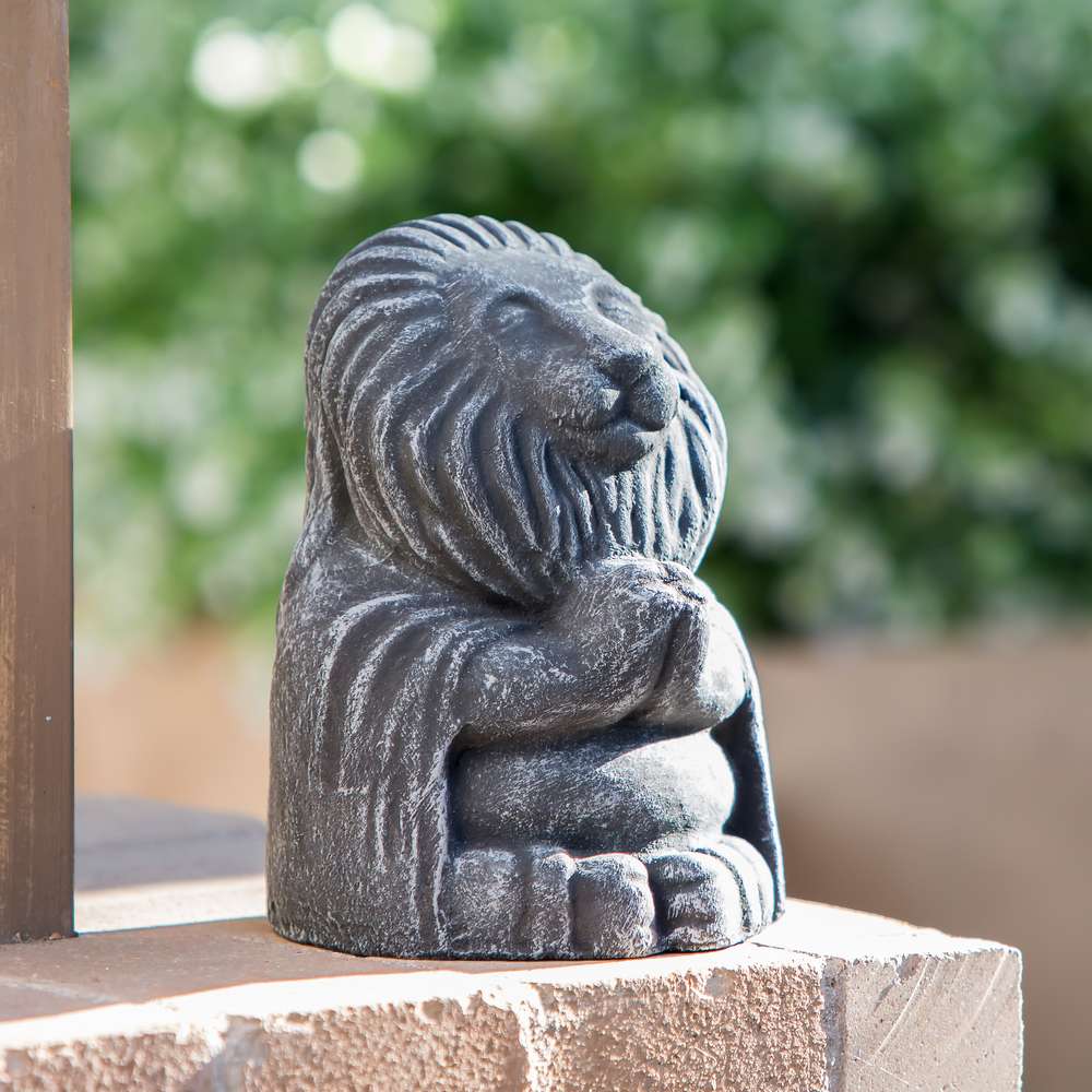 Meditating Lion Set of 4 By Garden Age Supply | Sculptures | Modishstore - 1