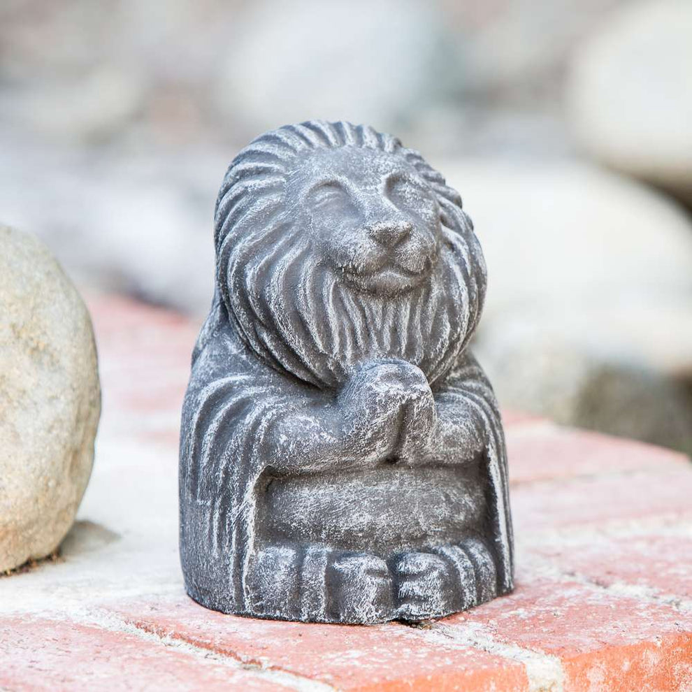 Meditating Lion Set of 4 By Garden Age Supply | Sculptures | Modishstore - 2