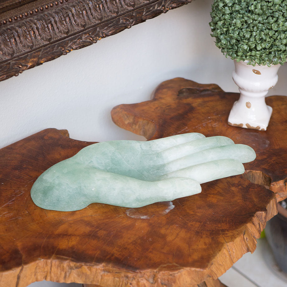 Recycled Glass Buddha Hand By Garden Age Supply | Sculptures | Modishstore - 1