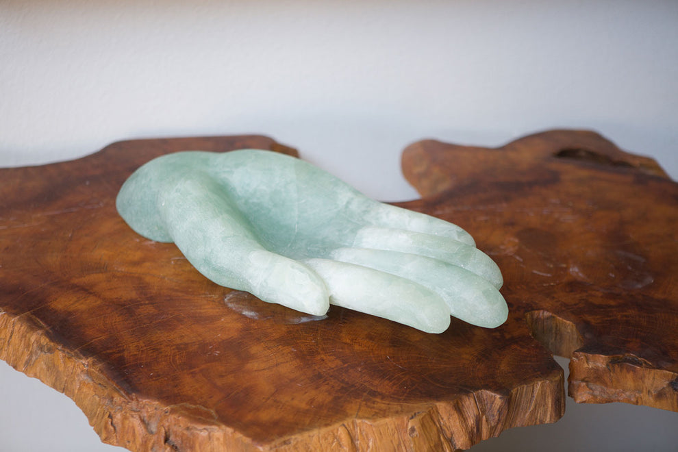 Recycled Glass Buddha Hand By Garden Age Supply | Sculptures | Modishstore - 2