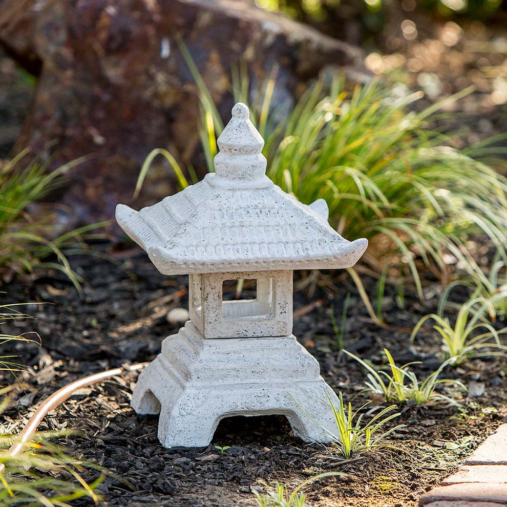 Pagoda Garden Lantern Set of 2 By Garden Age Supply | Sculptures | Modishstore - 2