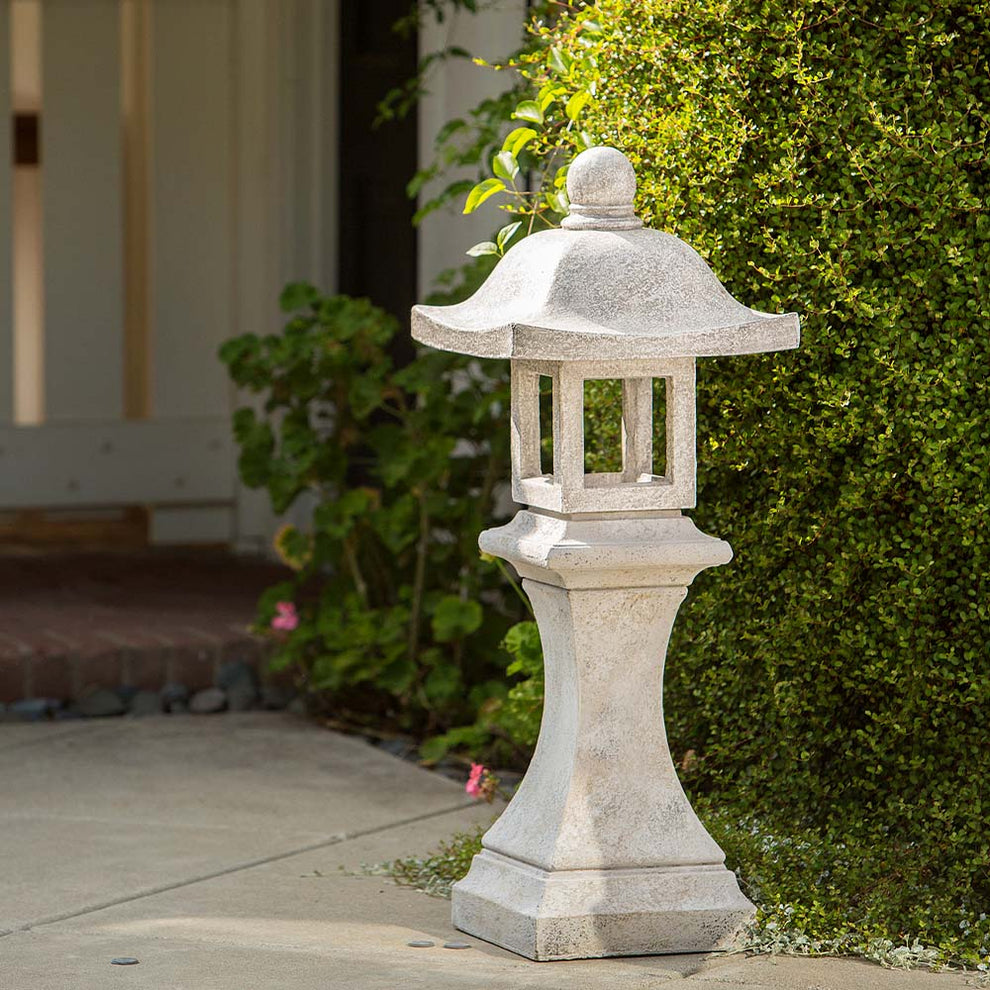 Square Japanese Garden Lantern By Garden Age Supply | Sculptures | Modishstore - 2
