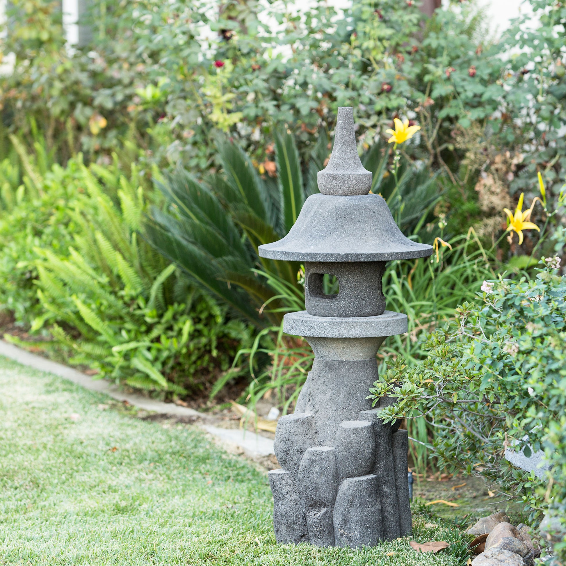 Spirit Mountain Lantern By Garden Age Supply | Sculptures | Modishstore - 1