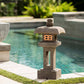 Lava Stone Garden Lantern - Maruyuki Set of 2 By Garden Age Supply