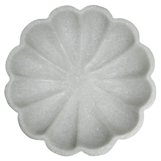 Capri Scalloped Bowl, Marble Set Of 4 By HomArt | Decorative Bowls | Modishstore